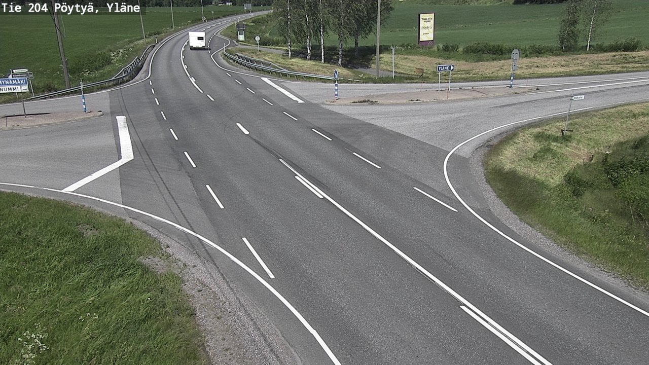 Weather Camera Image Road 204 Pöytyä, Yläne, Pöytyä, Varsinais-Suomi