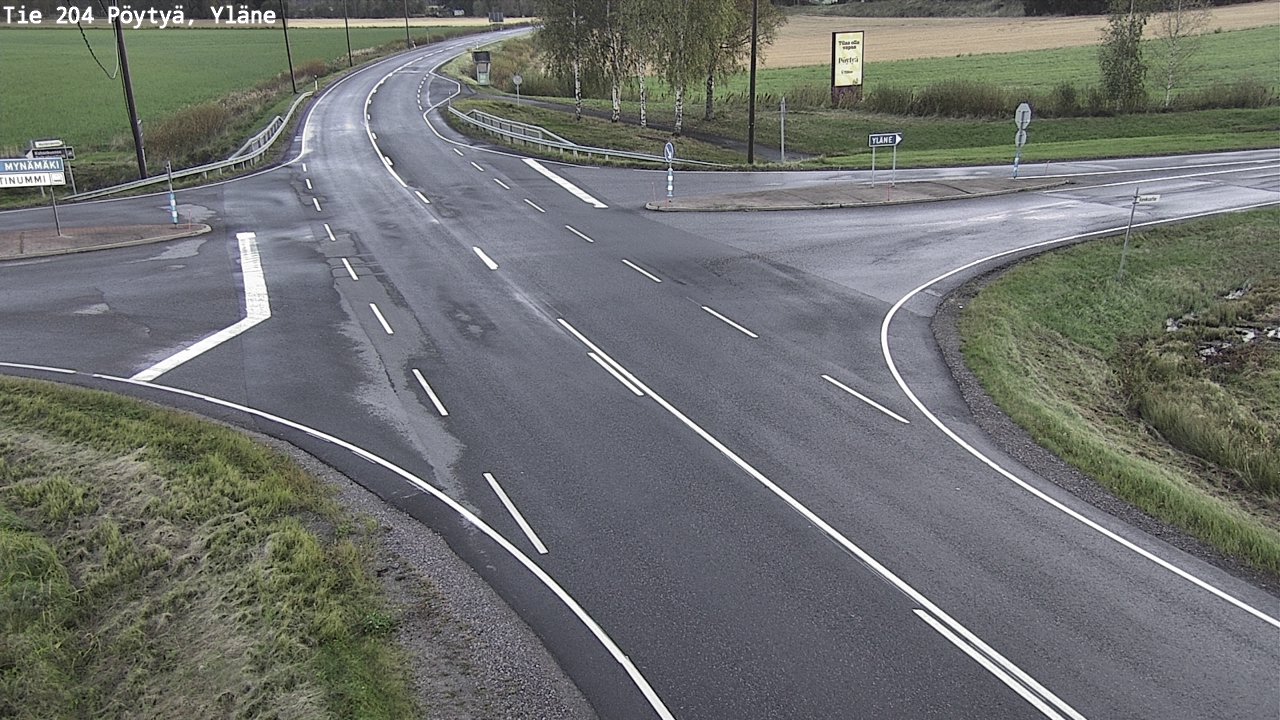 Weather Camera Image Road 204 Pöytyä, Yläne, Pöytyä, Varsinais-Suomi