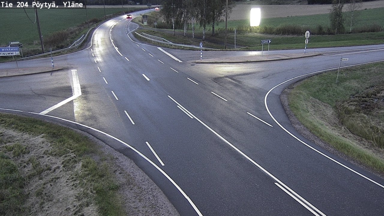 Weather Camera Image Road 204 Pöytyä, Yläne, Pöytyä, Varsinais-Suomi