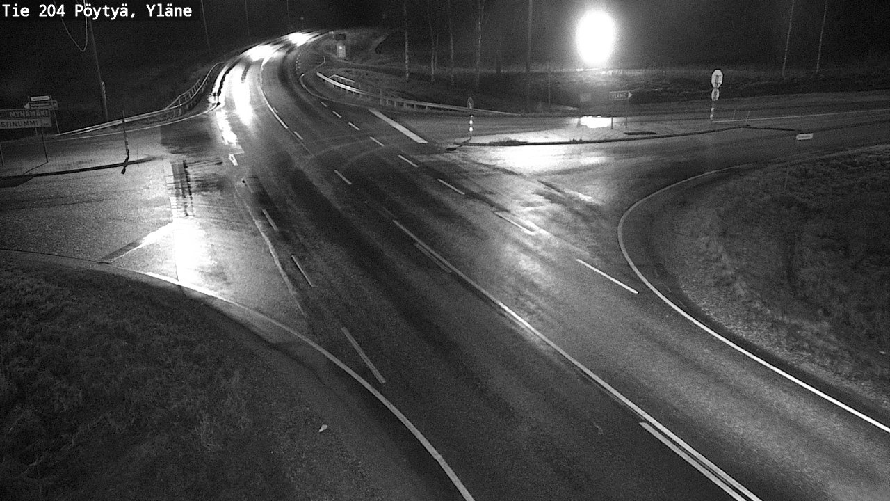 Weather Camera Image Väg 204 Pöytyä, Yläne, Pöytyä, Varsinais-Suomi