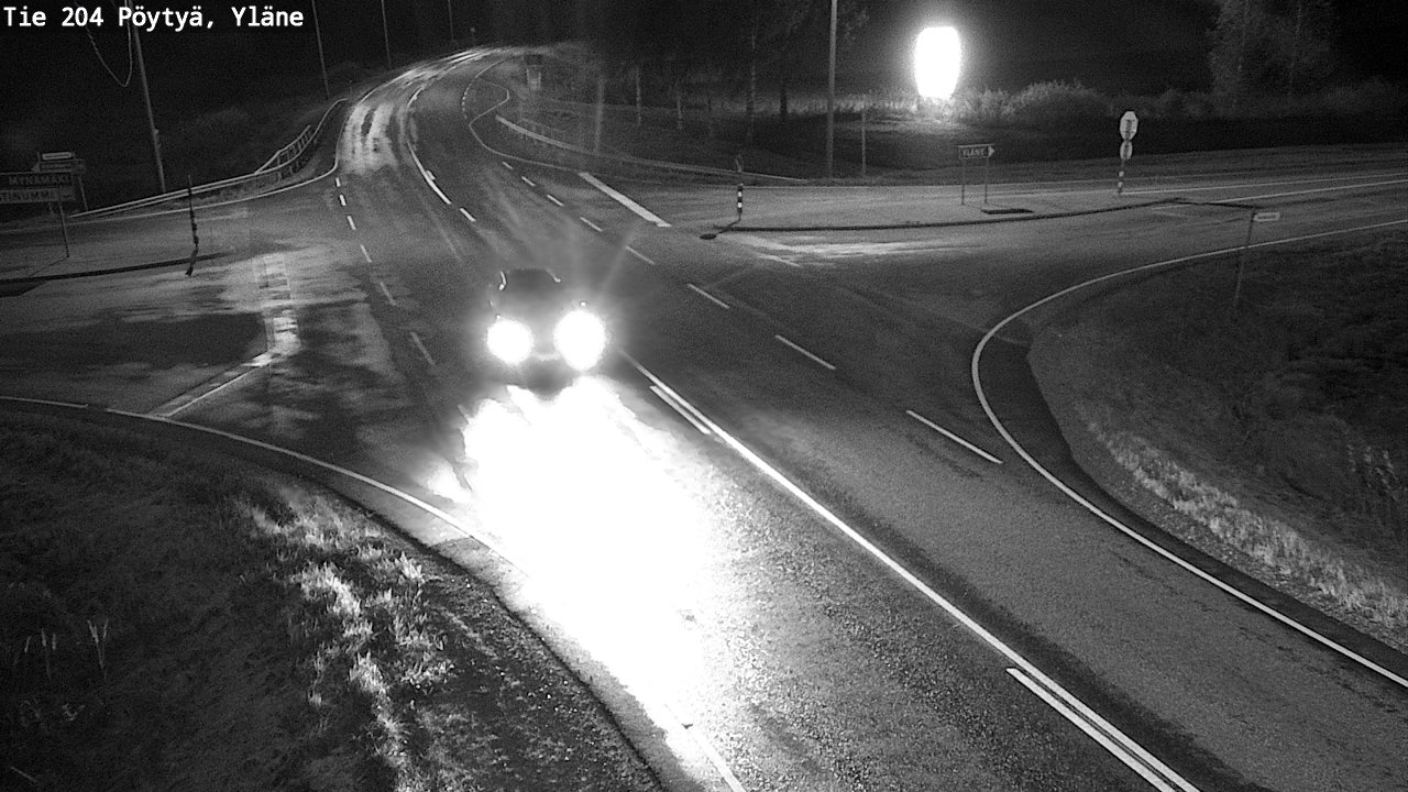 Weather Camera Image Road 204 Pöytyä, Yläne, Pöytyä, Varsinais-Suomi