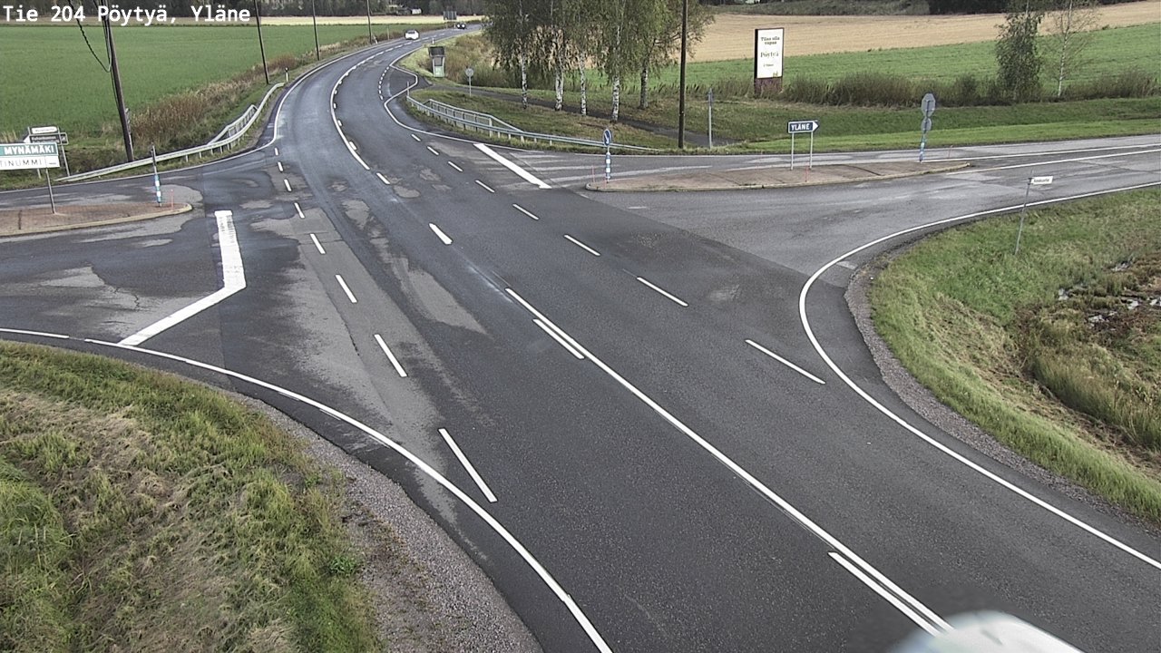 Weather Camera Image Road 204 Pöytyä, Yläne, Pöytyä, Varsinais-Suomi
