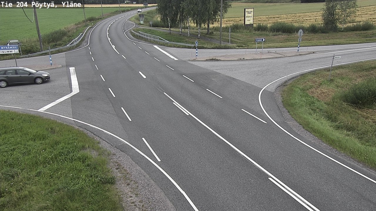 Weather Camera Image Road 204 Pöytyä, Yläne, Pöytyä, Varsinais-Suomi