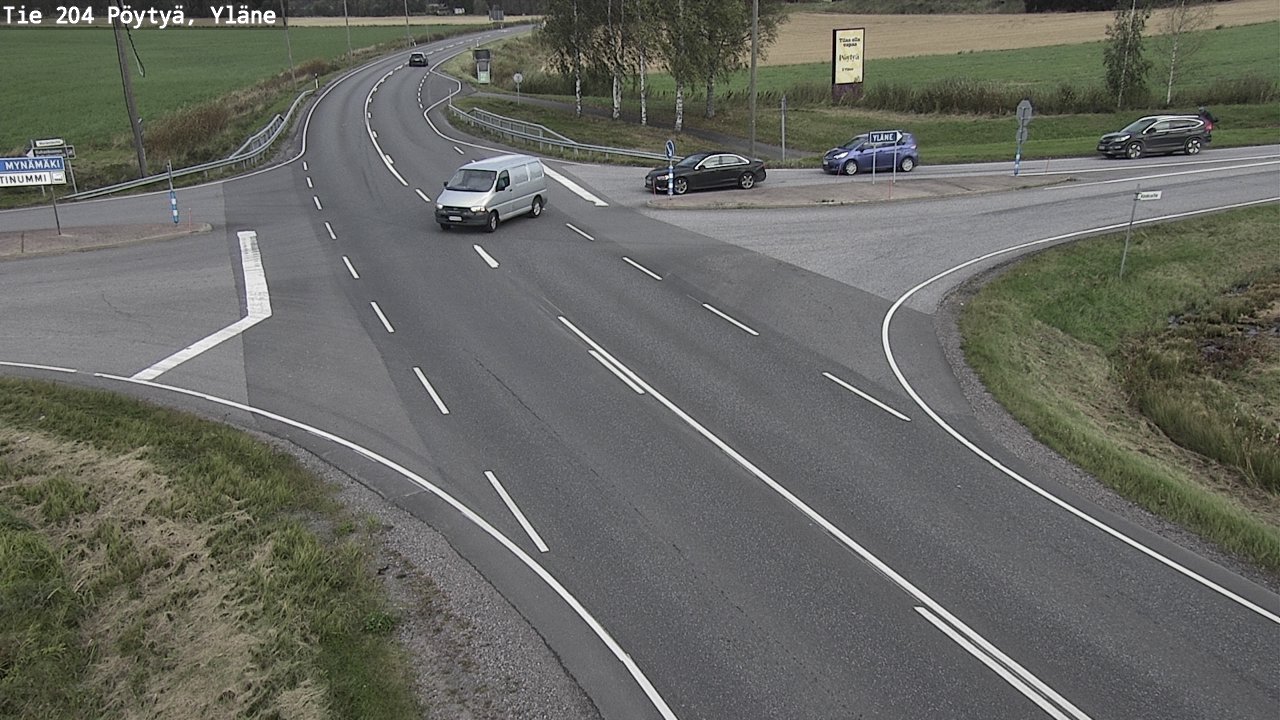 Weather Camera Image Road 204 Pöytyä, Yläne, Pöytyä, Varsinais-Suomi