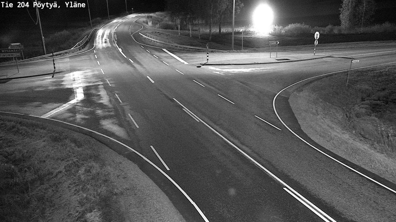 Weather Camera Image Road 204 Pöytyä, Yläne, Pöytyä, Varsinais-Suomi