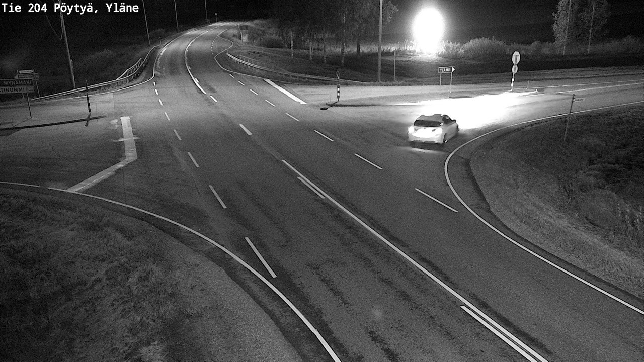 Weather Camera Image Road 204 Pöytyä, Yläne, Pöytyä, Varsinais-Suomi