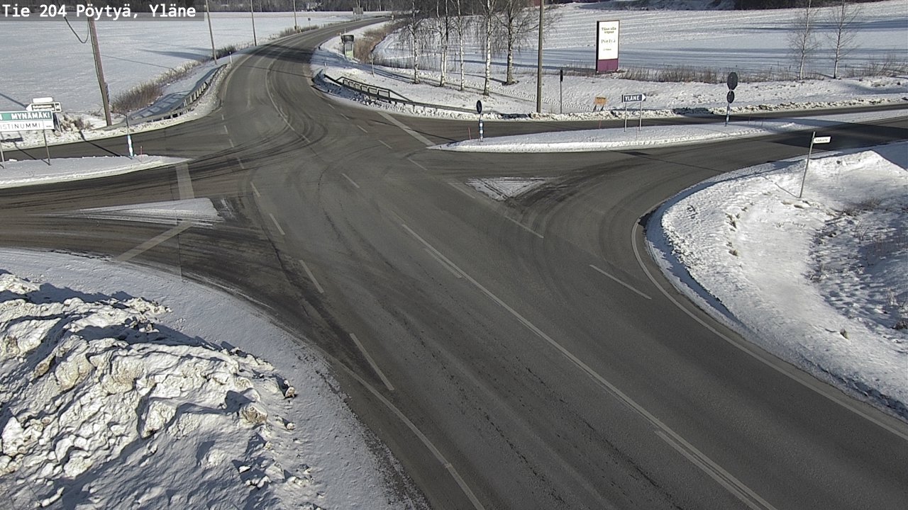 Weather Camera Image Road 204 Pöytyä, Yläne, Pöytyä, Varsinais-Suomi