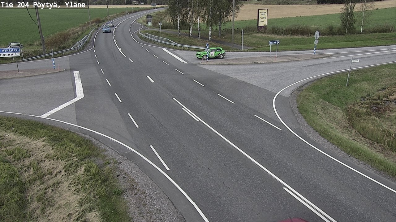 Weather Camera Image Road 204 Pöytyä, Yläne, Pöytyä, Varsinais-Suomi