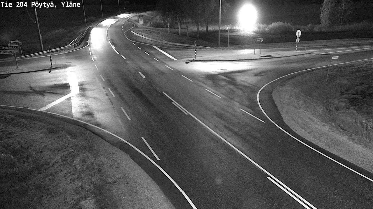 Weather Camera Image Road 204 Pöytyä, Yläne, Pöytyä, Varsinais-Suomi