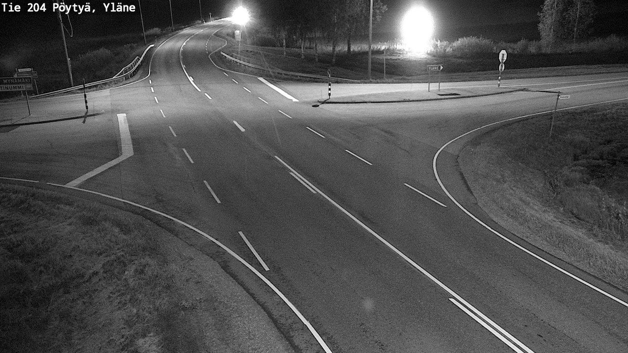 Weather Camera Image Road 204 Pöytyä, Yläne, Pöytyä, Varsinais-Suomi