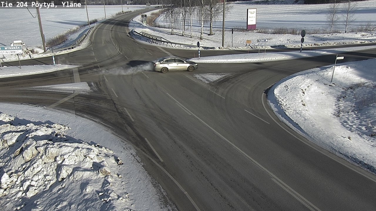 Weather Camera Image Road 204 Pöytyä, Yläne, Pöytyä, Varsinais-Suomi