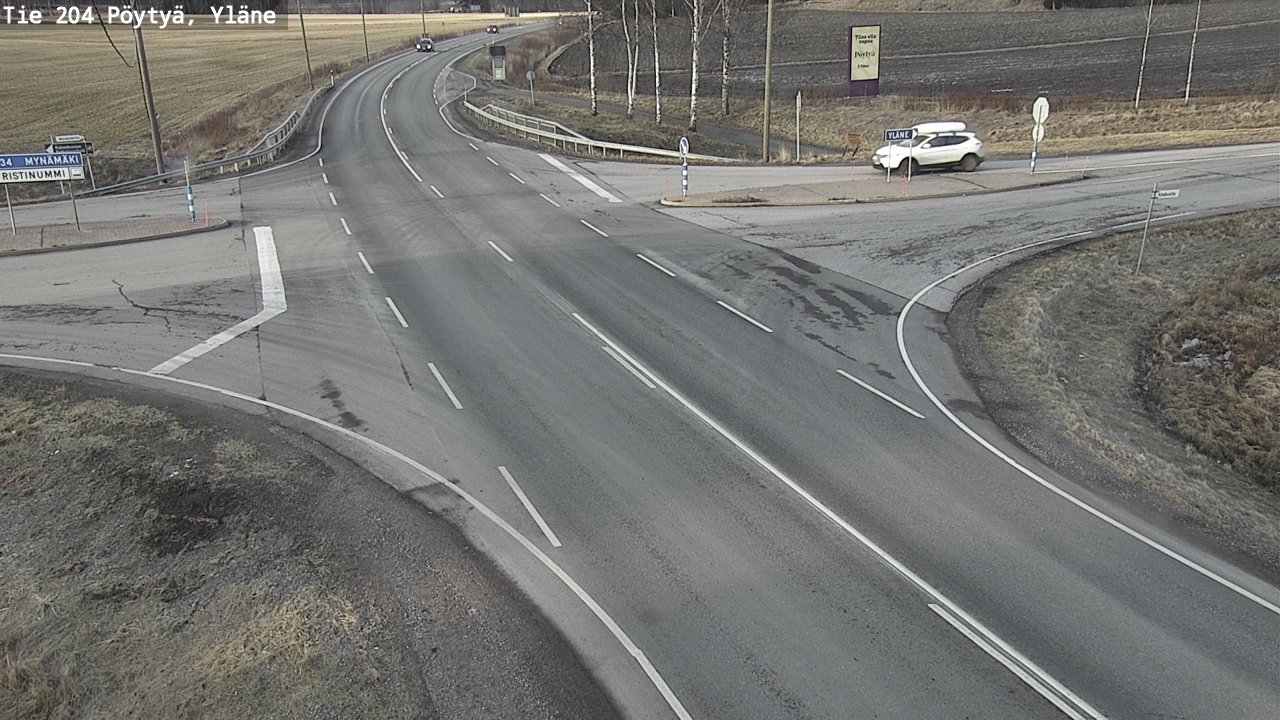 Weather Camera Image Väg 204 Pöytyä, Yläne, Pöytyä, Varsinais-Suomi