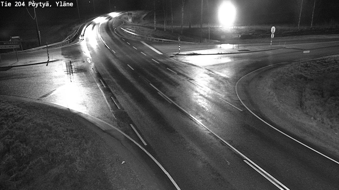 Weather Camera Image Väg 204 Pöytyä, Yläne, Pöytyä, Varsinais-Suomi
