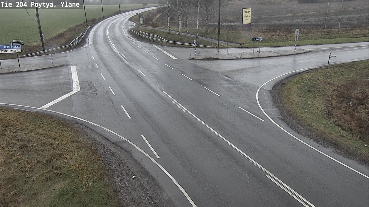 Weather Camera Image Väg 204 Pöytyä, Yläne, Pöytyä, Varsinais-Suomi