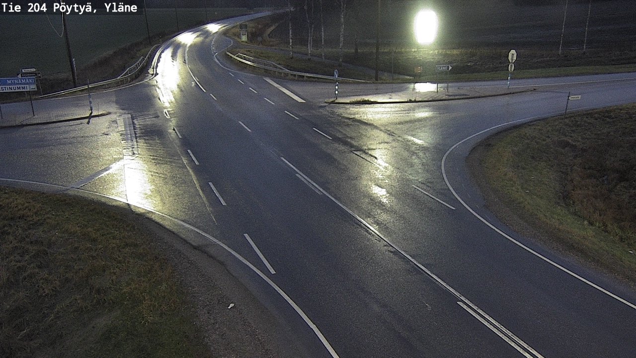 Weather Camera Image Väg 204 Pöytyä, Yläne, Pöytyä, Varsinais-Suomi
