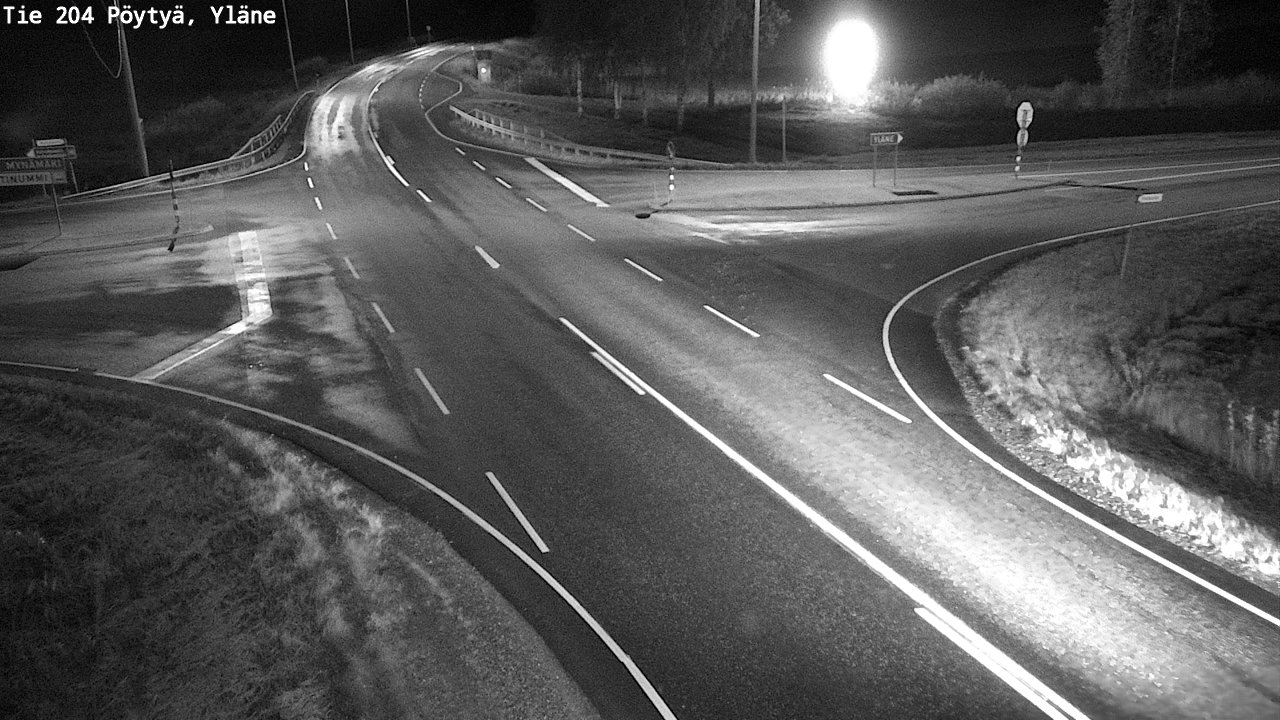 Weather Camera Image Road 204 Pöytyä, Yläne, Pöytyä, Varsinais-Suomi