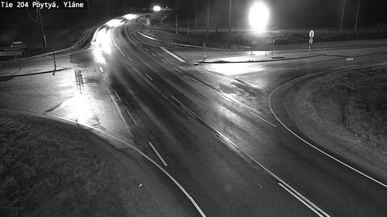 Weather Camera Image Väg 204 Pöytyä, Yläne, Pöytyä, Varsinais-Suomi