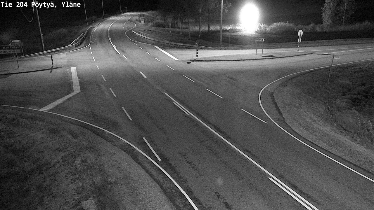 Weather Camera Image Road 204 Pöytyä, Yläne, Pöytyä, Varsinais-Suomi