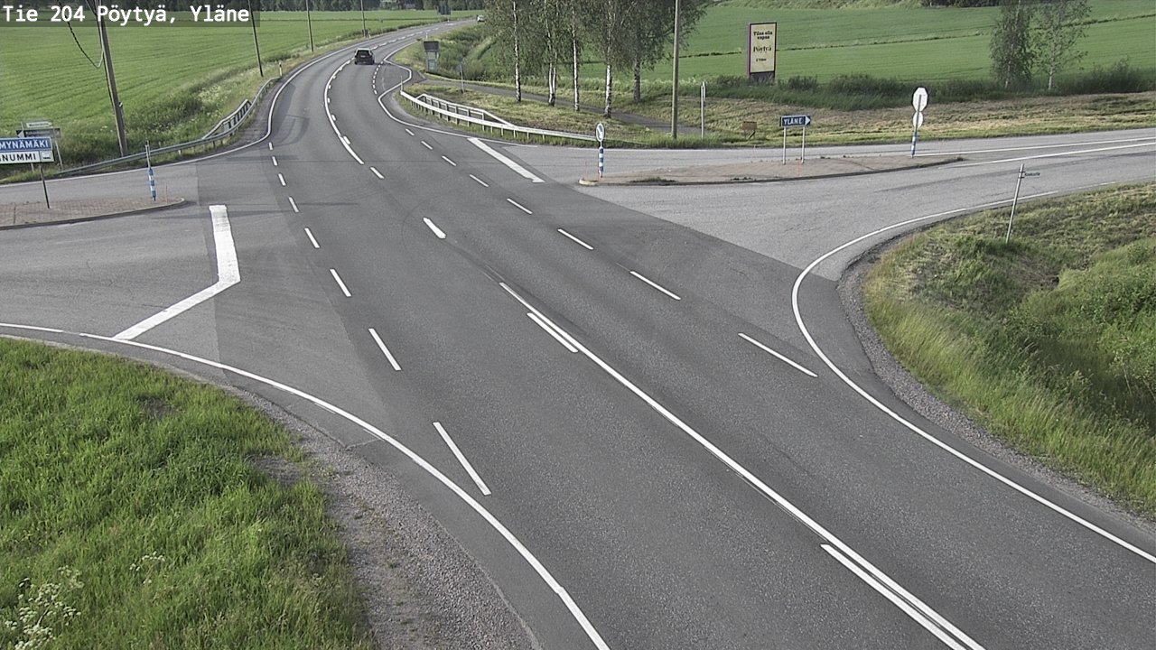 Kelikamerat Kuva Tie 204 Pöytyä, Yläne, Pöytyä, Varsinais-Suomi
