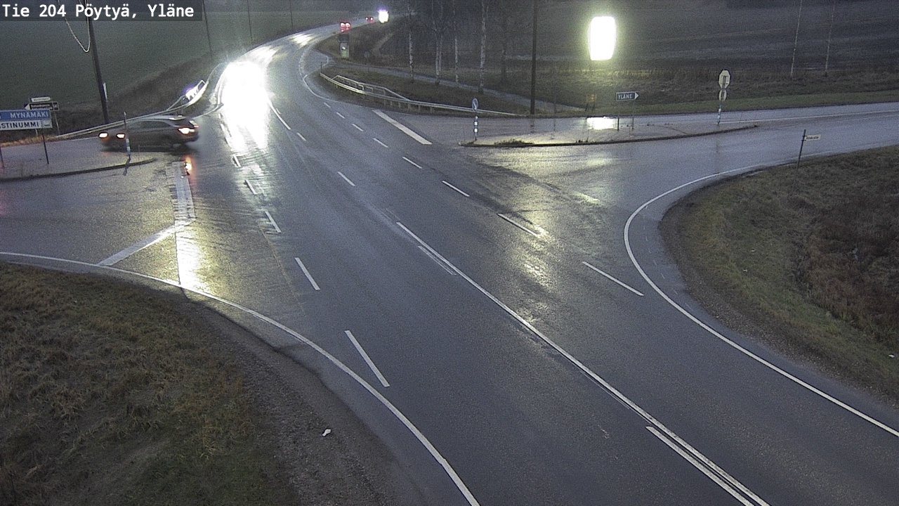 Weather Camera Image Väg 204 Pöytyä, Yläne, Pöytyä, Varsinais-Suomi