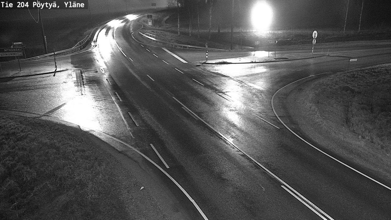 Weather Camera Image Väg 204 Pöytyä, Yläne, Pöytyä, Varsinais-Suomi