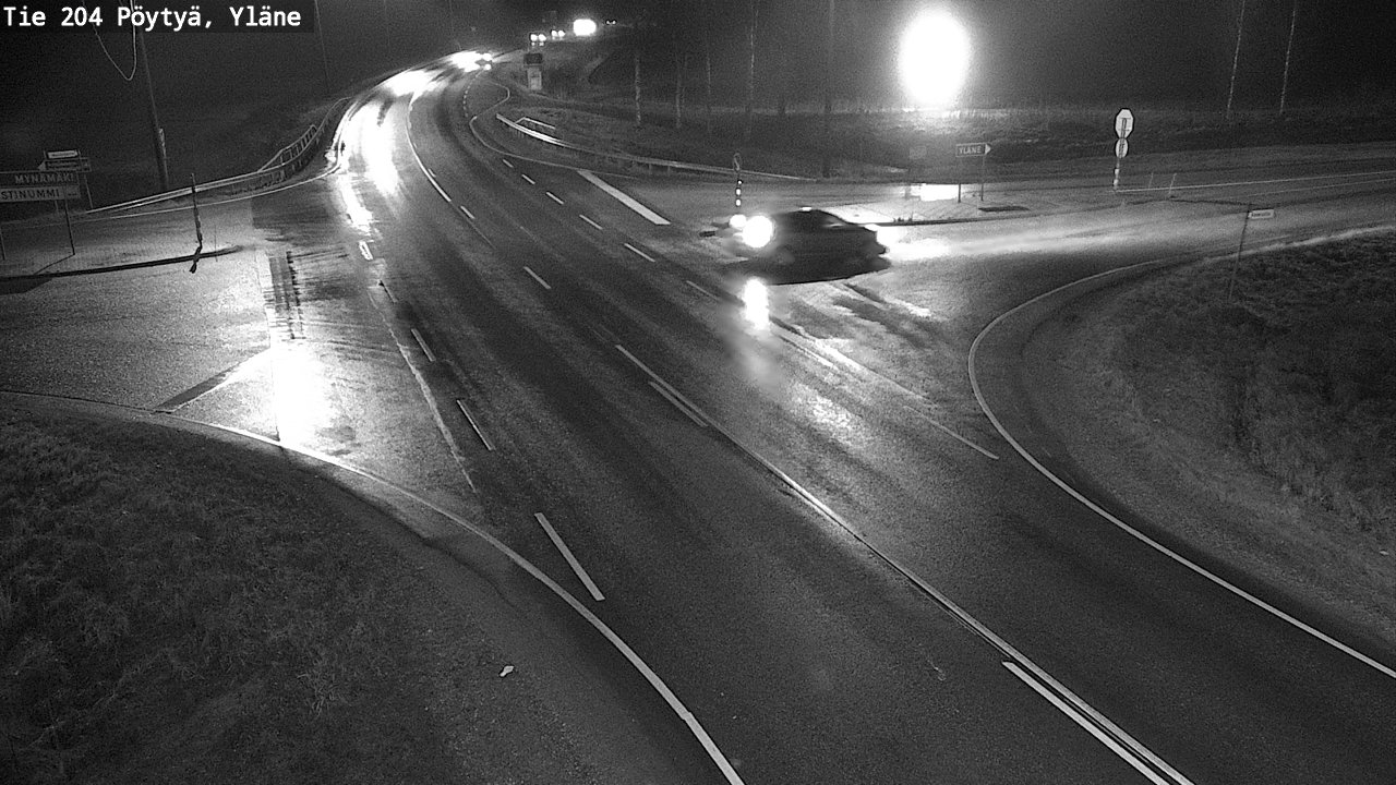 Weather Camera Image Väg 204 Pöytyä, Yläne, Pöytyä, Varsinais-Suomi