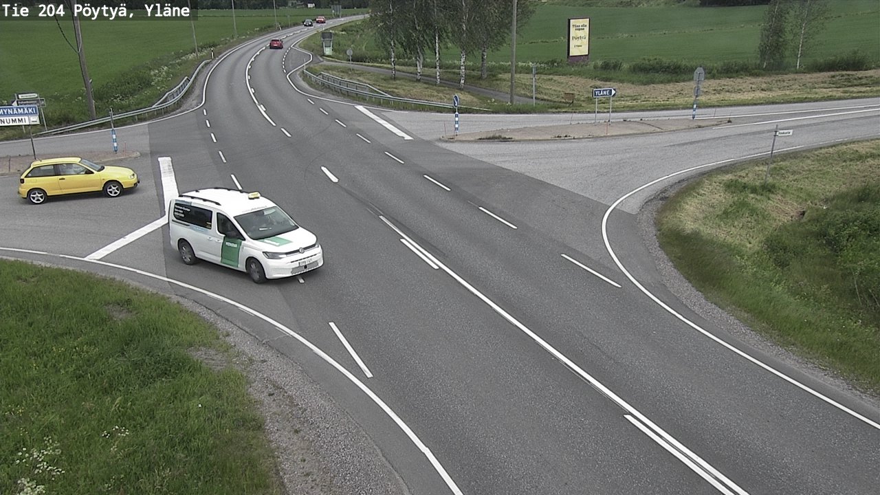 Weather Camera Image Väg 204 Pöytyä, Yläne, Pöytyä, Varsinais-Suomi