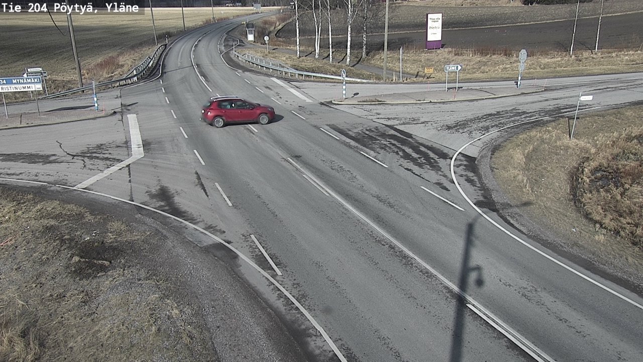 Weather Camera Image Road 204 Pöytyä, Yläne, Pöytyä, Varsinais-Suomi