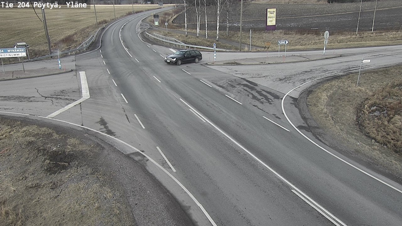 Weather Camera Image Road 204 Pöytyä, Yläne, Pöytyä, Varsinais-Suomi