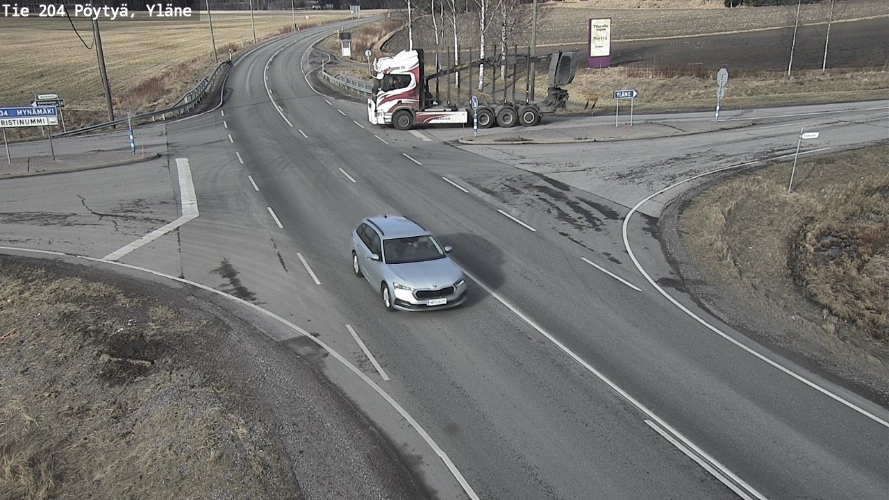 Weather Camera Image Road 204 Pöytyä, Yläne, Pöytyä, Varsinais-Suomi