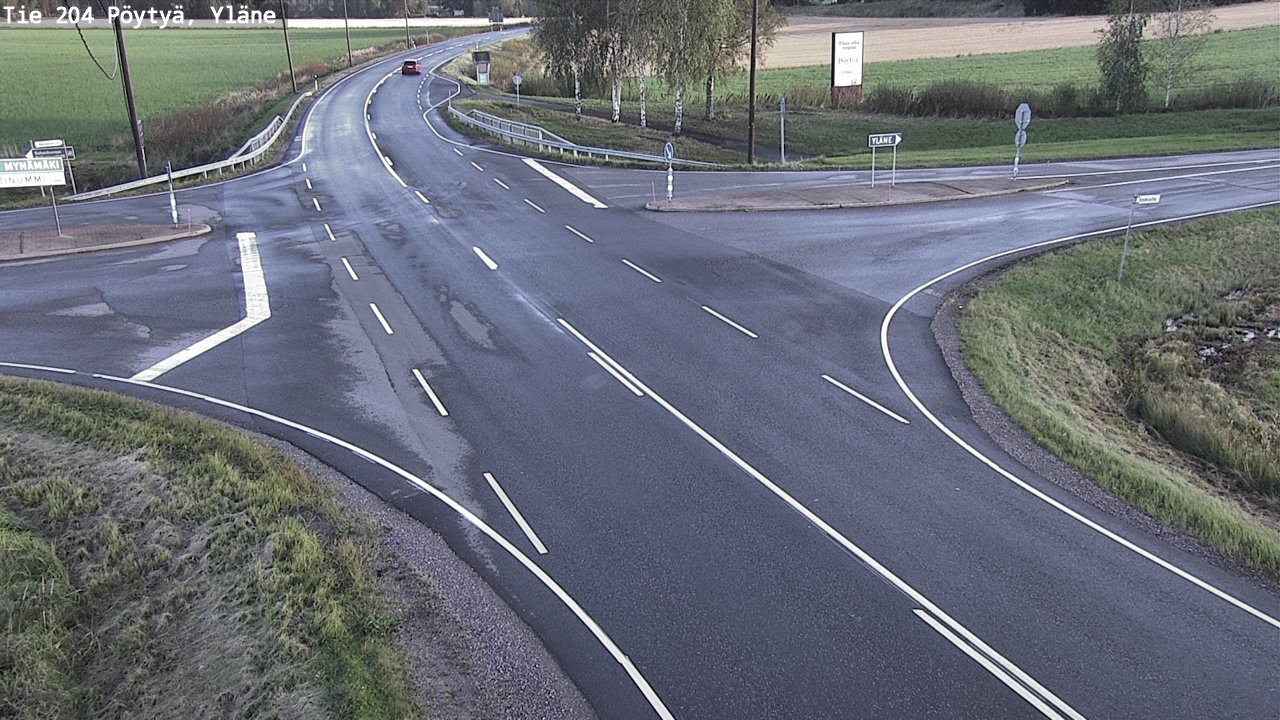 Weather Camera Image Road 204 Pöytyä, Yläne, Pöytyä, Varsinais-Suomi
