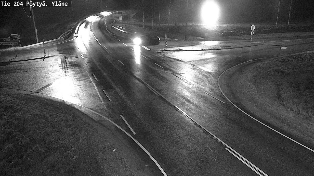 Weather Camera Image Väg 204 Pöytyä, Yläne, Pöytyä, Varsinais-Suomi