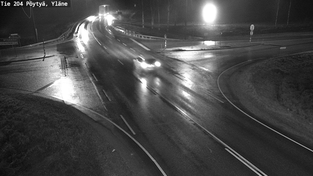 Weather Camera Image Väg 204 Pöytyä, Yläne, Pöytyä, Varsinais-Suomi