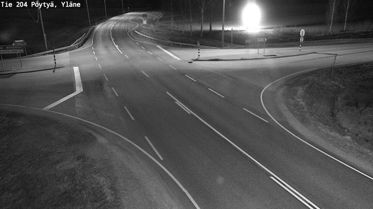 Weather Camera Image Väg 204 Pöytyä, Yläne, Pöytyä, Varsinais-Suomi