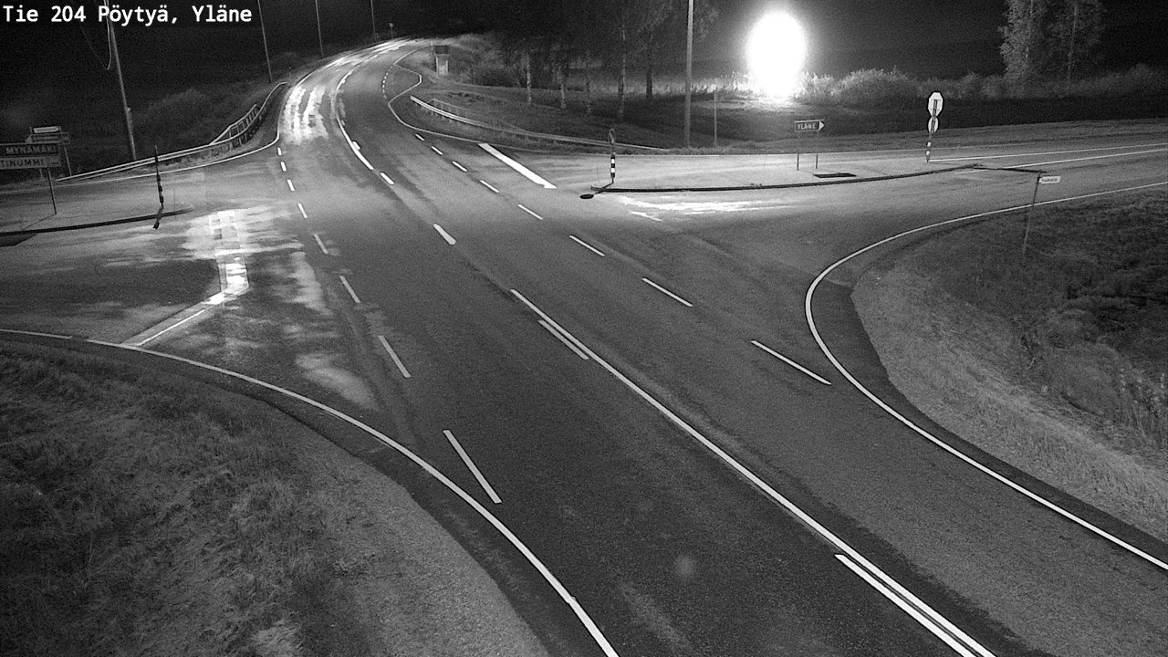 Weather Camera Image Road 204 Pöytyä, Yläne, Pöytyä, Varsinais-Suomi