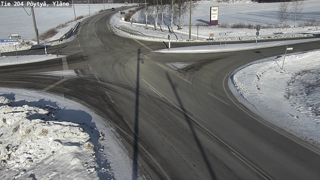 Weather Camera Image Väg 204 Pöytyä, Yläne, Pöytyä, Varsinais-Suomi