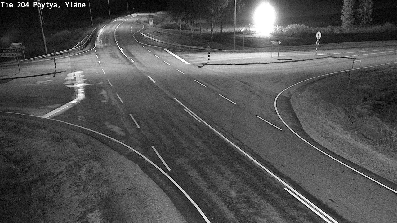 Weather Camera Image Road 204 Pöytyä, Yläne, Pöytyä, Varsinais-Suomi