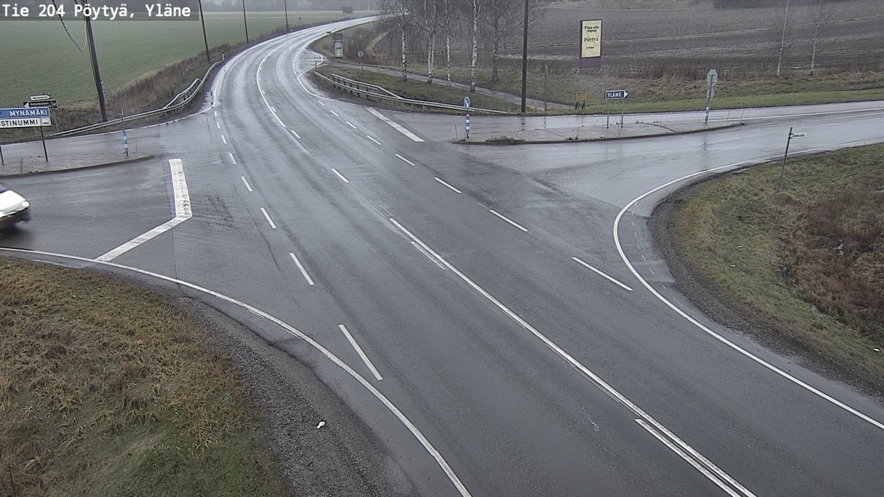 Weather Camera Image Väg 204 Pöytyä, Yläne, Pöytyä, Varsinais-Suomi