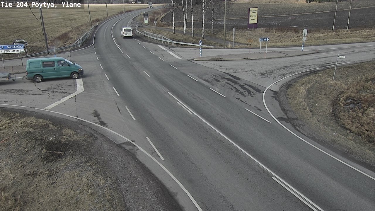 Weather Camera Image Road 204 Pöytyä, Yläne, Pöytyä, Varsinais-Suomi