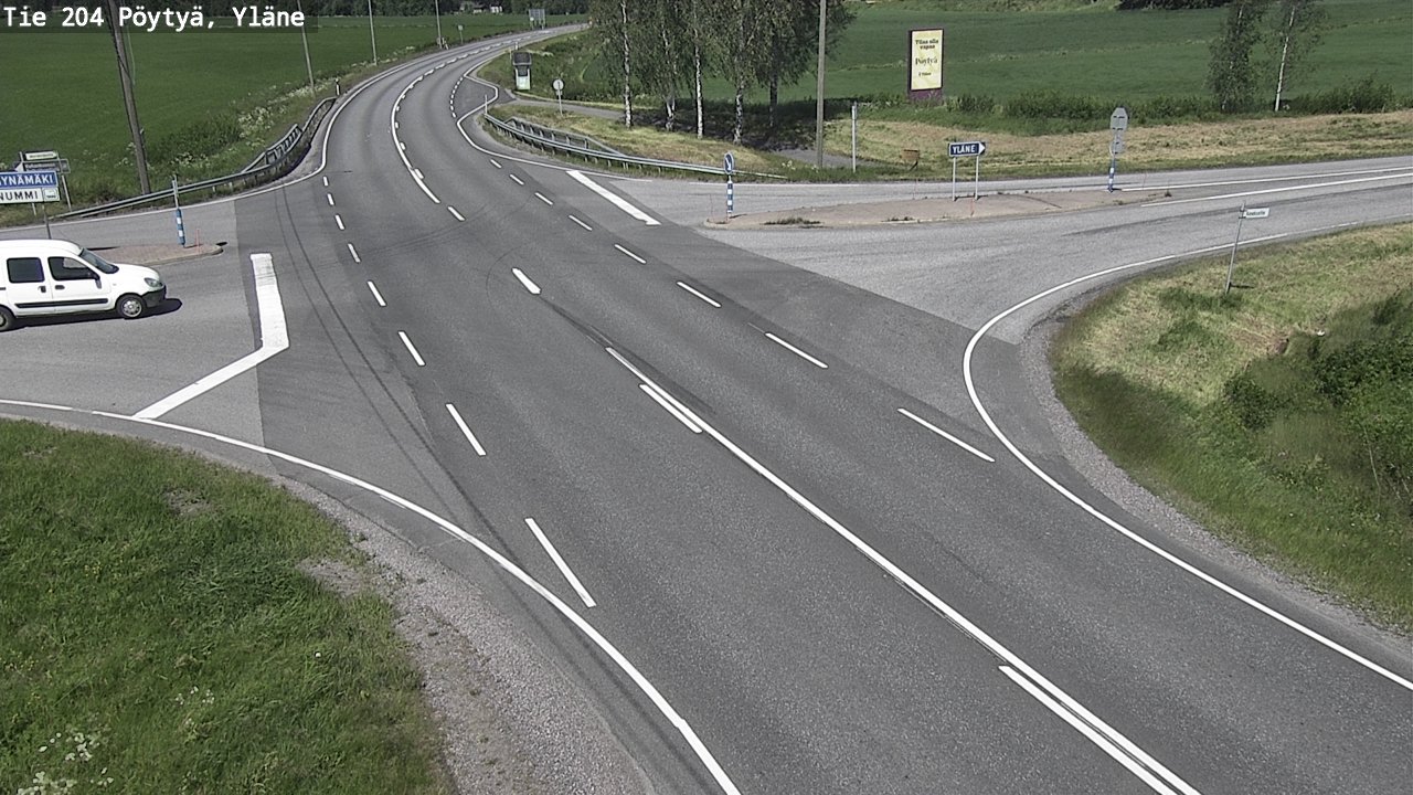 Weather Camera Image Road 204 Pöytyä, Yläne, Pöytyä, Varsinais-Suomi