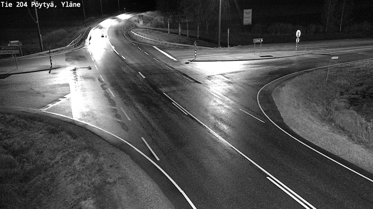 Weather Camera Image Road 204 Pöytyä, Yläne, Pöytyä, Varsinais-Suomi