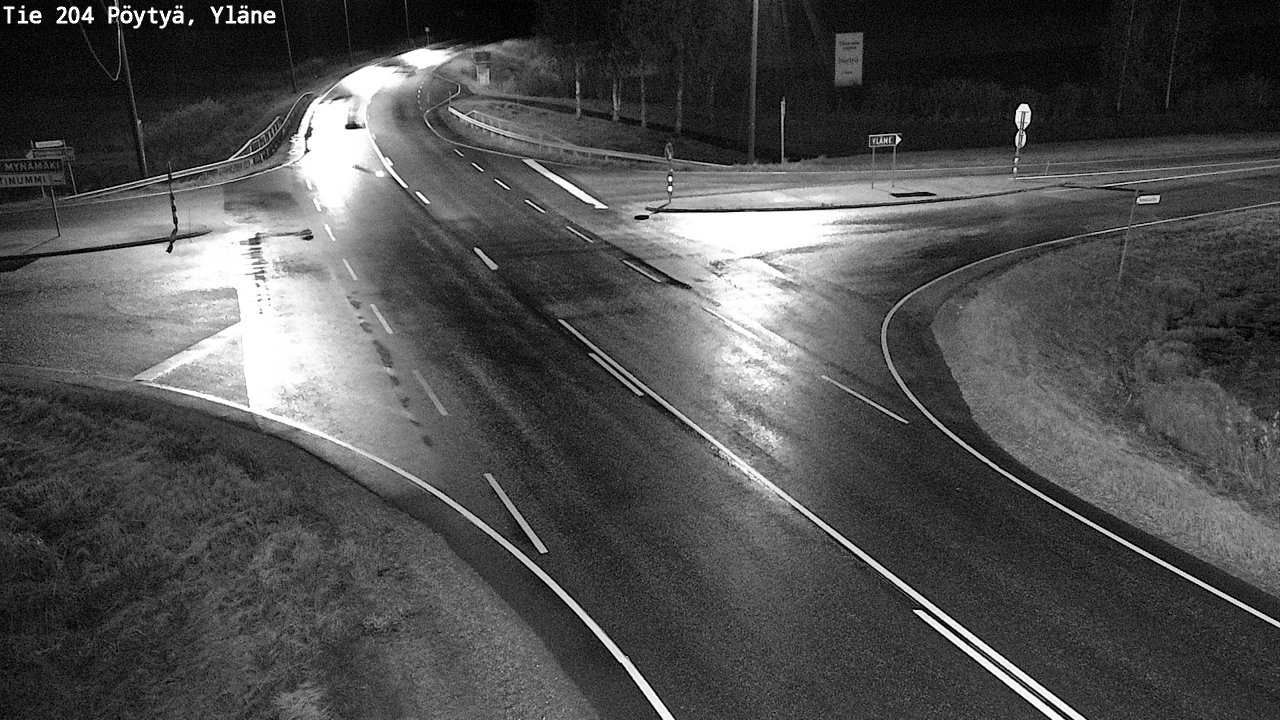 Weather Camera Image Road 204 Pöytyä, Yläne, Pöytyä, Varsinais-Suomi