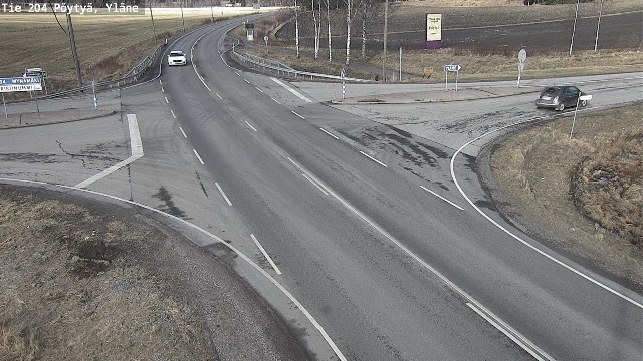 Weather Camera Image Road 204 Pöytyä, Yläne, Pöytyä, Varsinais-Suomi