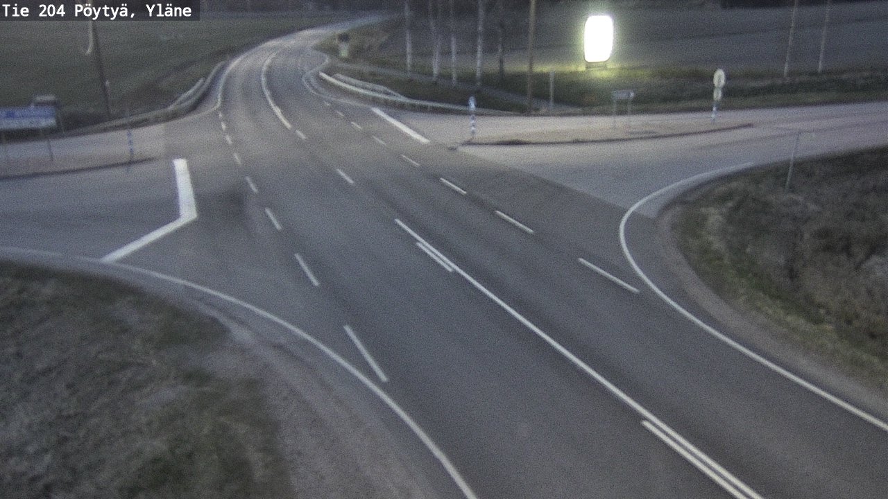 Weather Camera Image Road 204 Pöytyä, Yläne, Pöytyä, Varsinais-Suomi