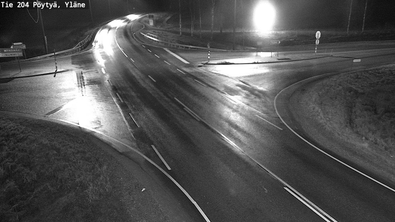 Weather Camera Image Väg 204 Pöytyä, Yläne, Pöytyä, Varsinais-Suomi
