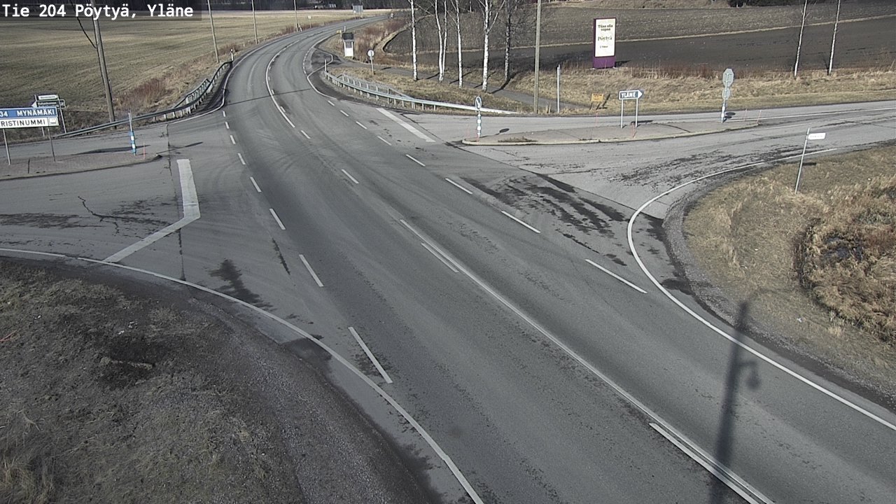 Weather Camera Image Road 204 Pöytyä, Yläne, Pöytyä, Varsinais-Suomi