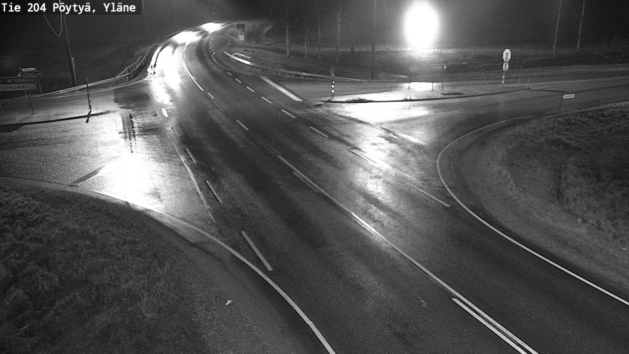 Weather Camera Image Väg 204 Pöytyä, Yläne, Pöytyä, Varsinais-Suomi