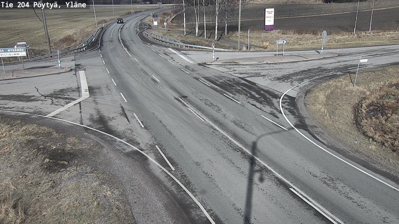 Weather Camera Image Road 204 Pöytyä, Yläne, Pöytyä, Varsinais-Suomi