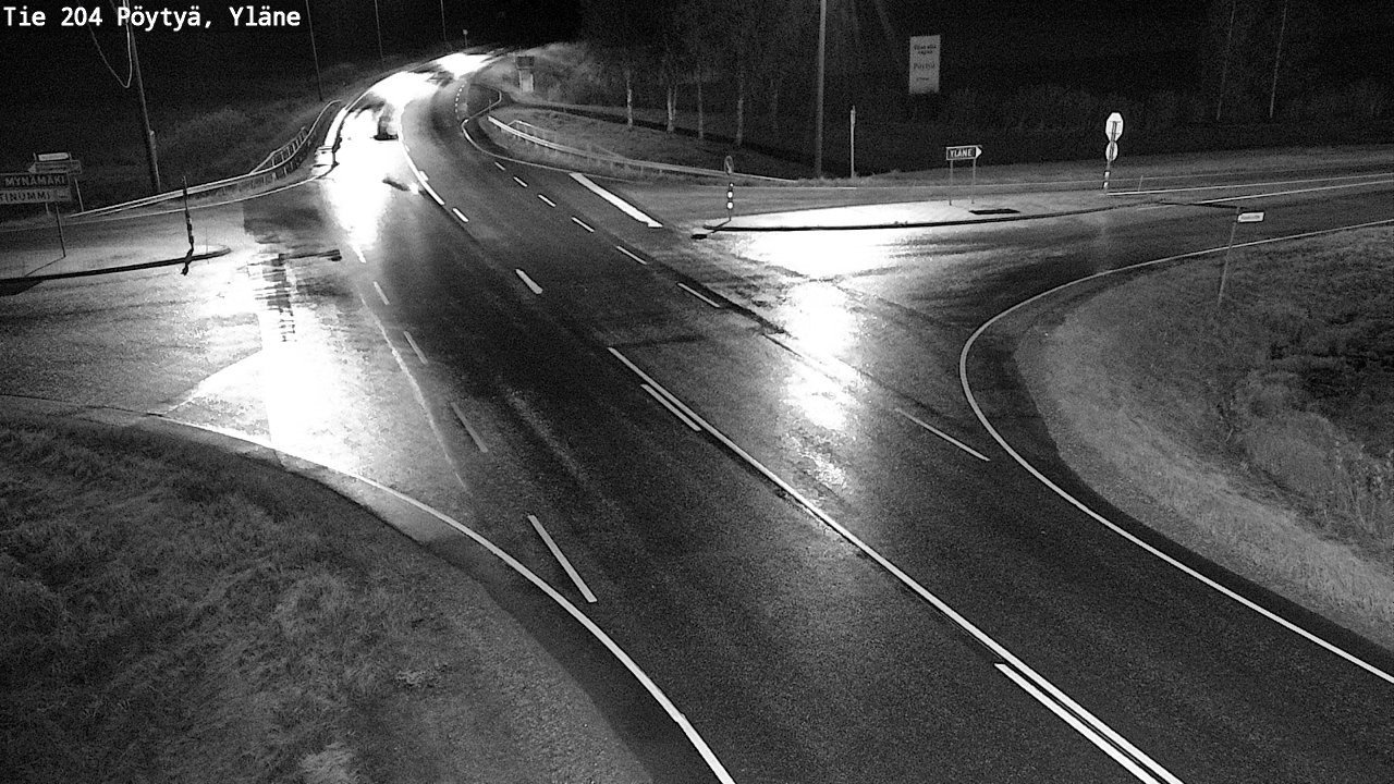 Weather Camera Image Road 204 Pöytyä, Yläne, Pöytyä, Varsinais-Suomi