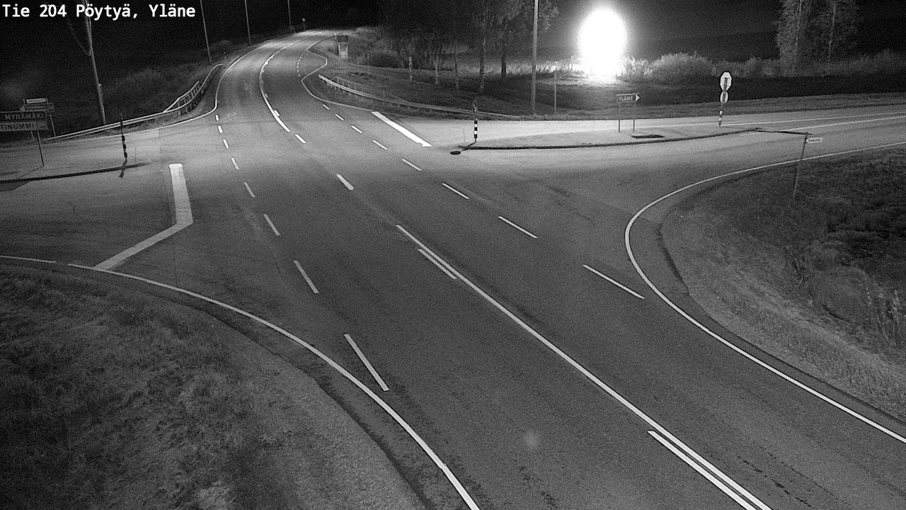 Weather Camera Image Road 204 Pöytyä, Yläne, Pöytyä, Varsinais-Suomi